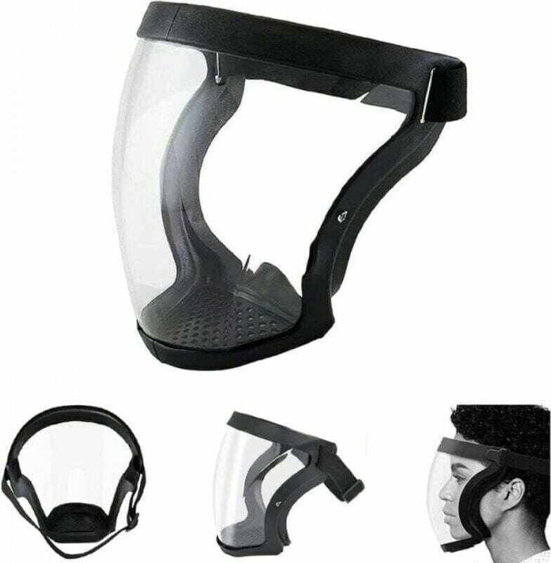 Antibeschlag-Gesichtsschutz, hochgradig schützende, staubdichte Vollgesichtsmaske, transparent schwarz