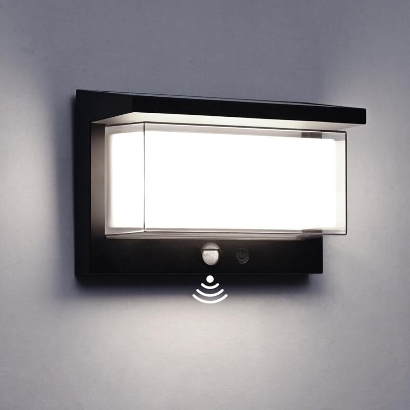 Solar-Außenleuchte mit Bewegungsmelder, IP65, 6000K Kaltweiß, automatische Ein-/Ausschaltfunktion, wasserdicht für Garte...