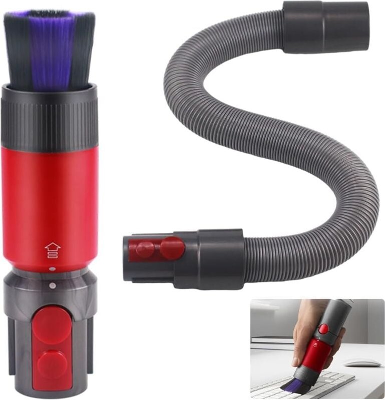 2-teiliges Anti-Kratz-Bürstenset für Dyson-Staubsauger-Set, für Dyson V8/V10/V11/V15-Zubehör, mit ausziehbarem Verlänger...