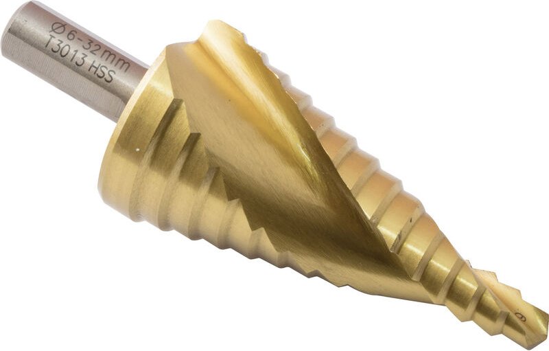 C.K T3013 HSS Stufenbohrer 6 - 32 mm TiN Gesamtlänge 91 mm 3-Flächenschaft 1 St.