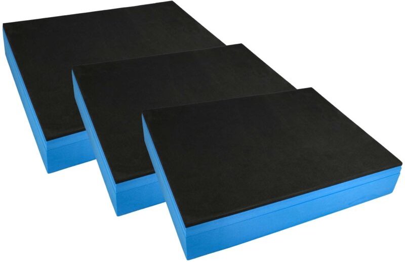 Thumbnail - 3x Schaumstoffeinlage kompatibel mit Bosch Sortimo L-Boxx Werkzeugkoffer - Hartschaum / PE-Schaumstoff, 60 mm Blau - Vhb...