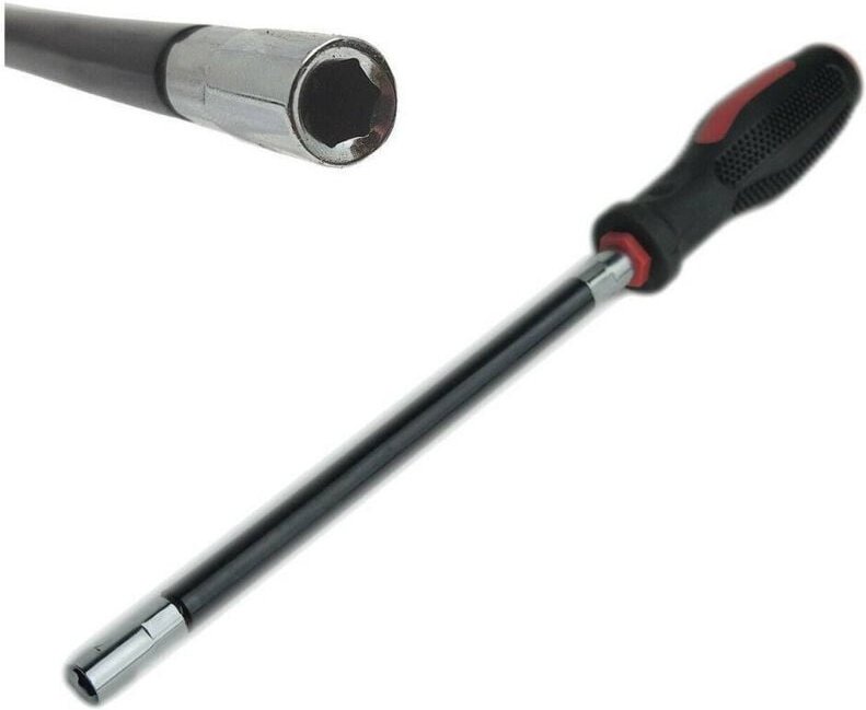 Trade Shop Traesio - Trade Shop - 300MM flexibler schraubendreher weiblich sechskant 7MM -