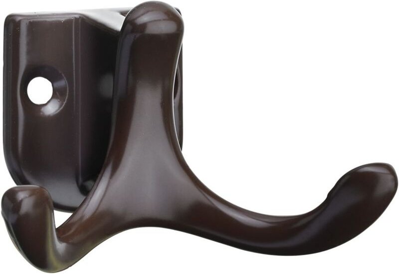 Hettich - Mantelhaken 4,3 x 7,2 x 4,9 cm Zinkdruckguss braun - 1 Stück Haken