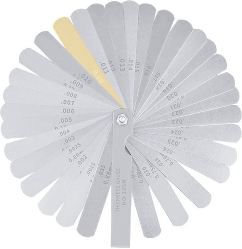 Csparkv - 2er-Pack Präzisions-Fühlerlehren, 32 metrische/imperiale Markierungsblätter zum Messen von Abstandsbreite/-dic...
