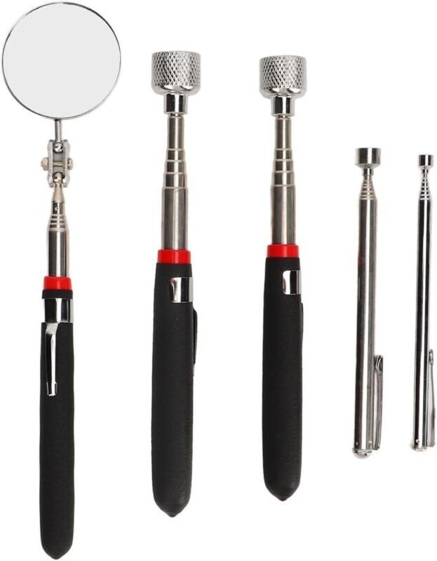 Teleskop-Magnetheber, 15 lb, 10 lb, 3 lb, 1,5 lb, einziehbar, platzsparend, tragbar, Edelstahl, für Wartungsarbeiten