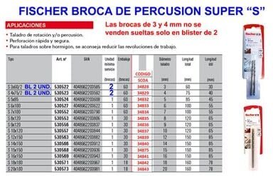 Bit super S-7 widia 7x100 530552 - Fischer