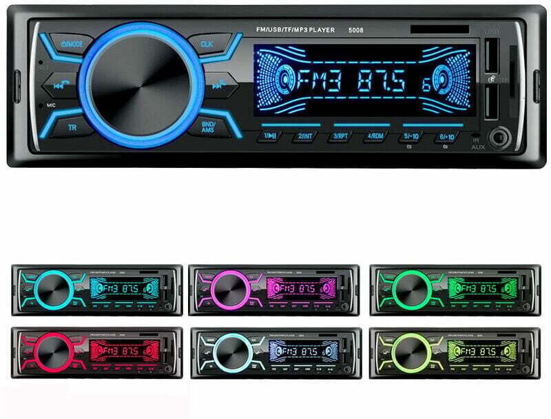 Bluetooth-Autoradio, 1-DIN-Autoradio, 4x60-Watt-Autoradio, 7-Kanal-FM-Stereo-Radio, USB/SD/AUX/Equalizer/MP3-Wiedergabe,...