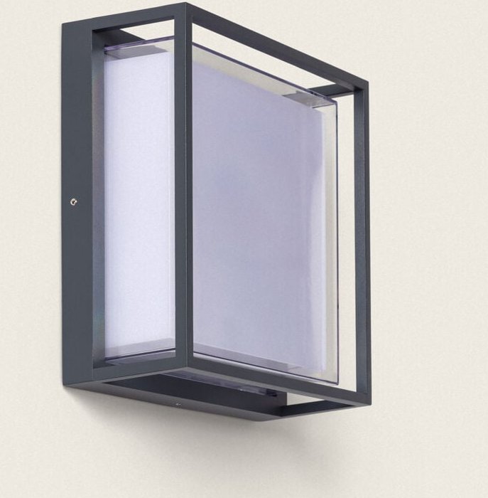 Ledkia - LED-Wandleuchte Außen 20W Aluminium cct Wählbar Doppeldiffusor Arelien Anthrazit