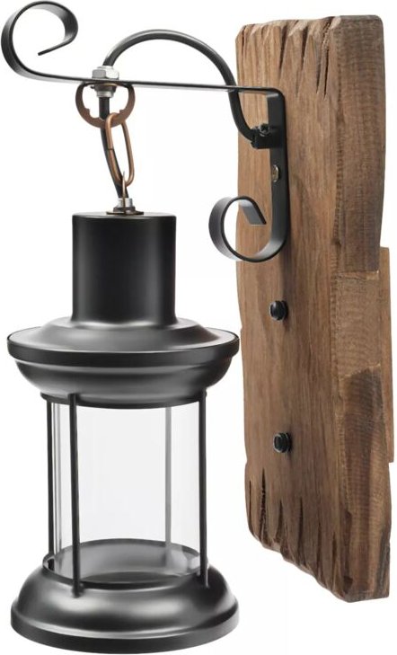 Retro Industriell Garten Wandlampe Vintage Holz Wandleuchte Wand Licht 220V