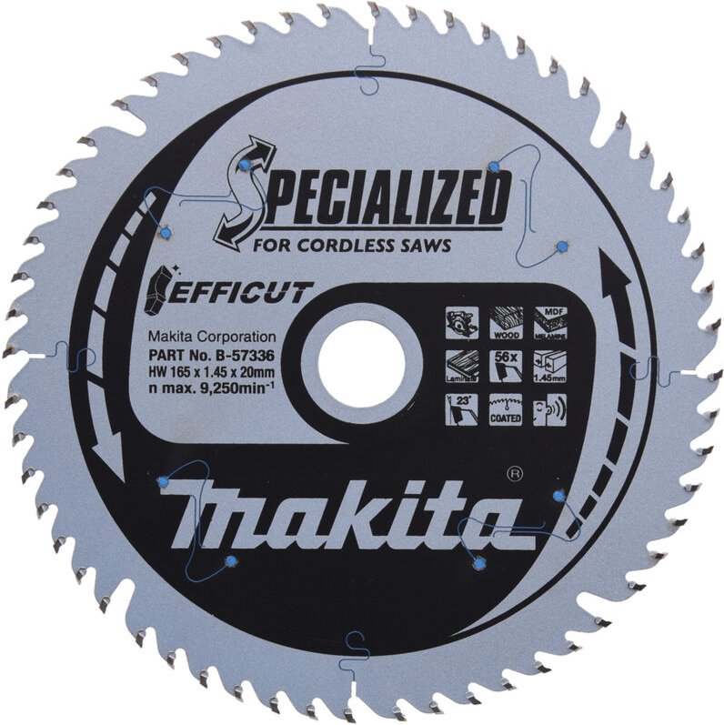 Efficut Kreissägeblatt 165 x 20 x 56 z, B-57336 - Makita