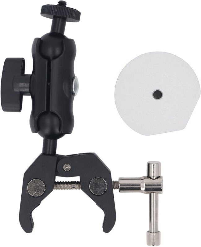 Zoternen - Leiterhalterung für Wohnmobile, Mini-Doppelkugelkopf, starker Clip, multifunktional, verstellbare Klemmstange