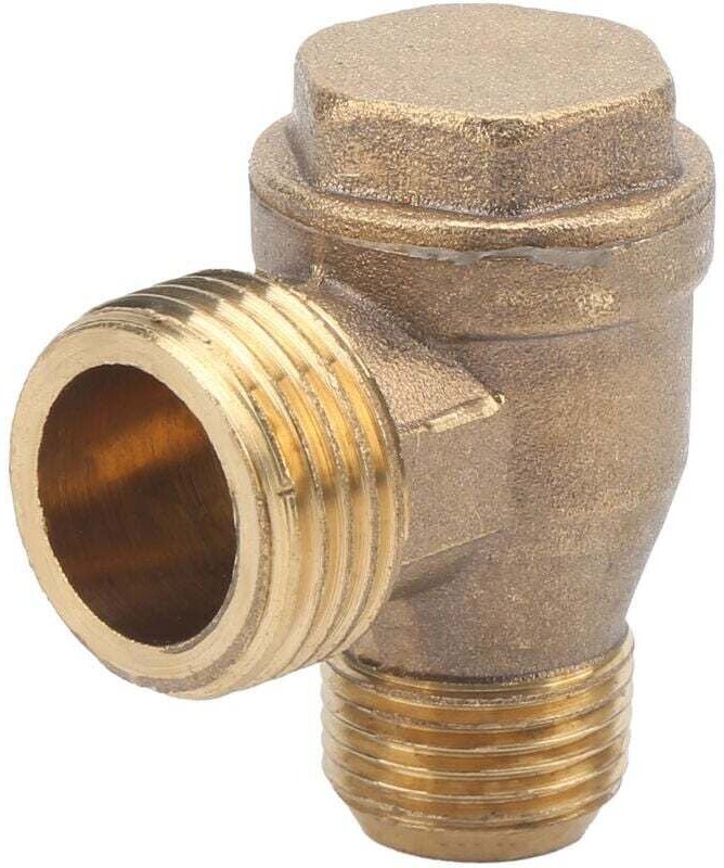 1/2x3/8 2-Wege-Messing-Rückschlagventil Luftkompressor-Rückschlagventil Gewindefittings