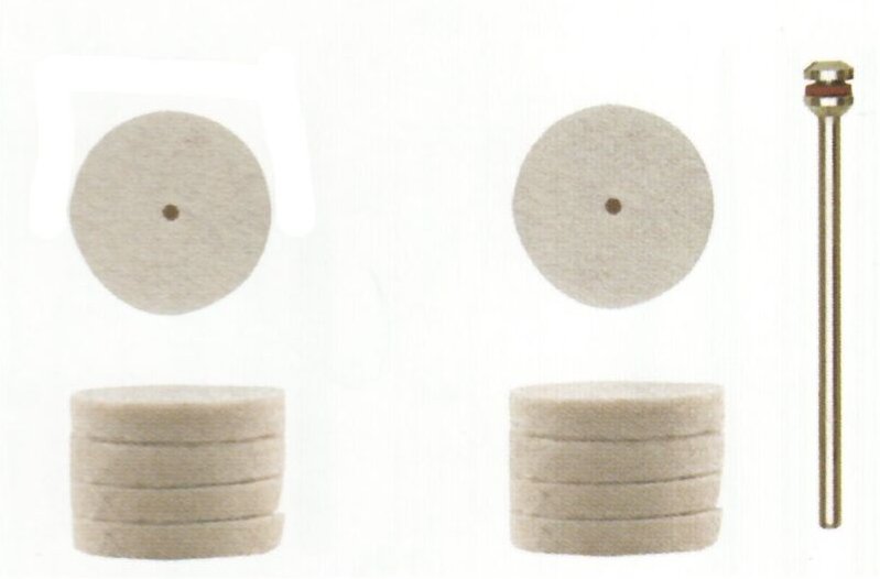 Proxxon - Filzscheiben, ø 22 mm, 10 Stück + 1 Träger - 28798