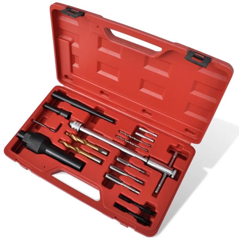 Glühkerzen-Ausbau Gewindereparatur Set für Audi Seat vw Mercedes Opel Vidaxl