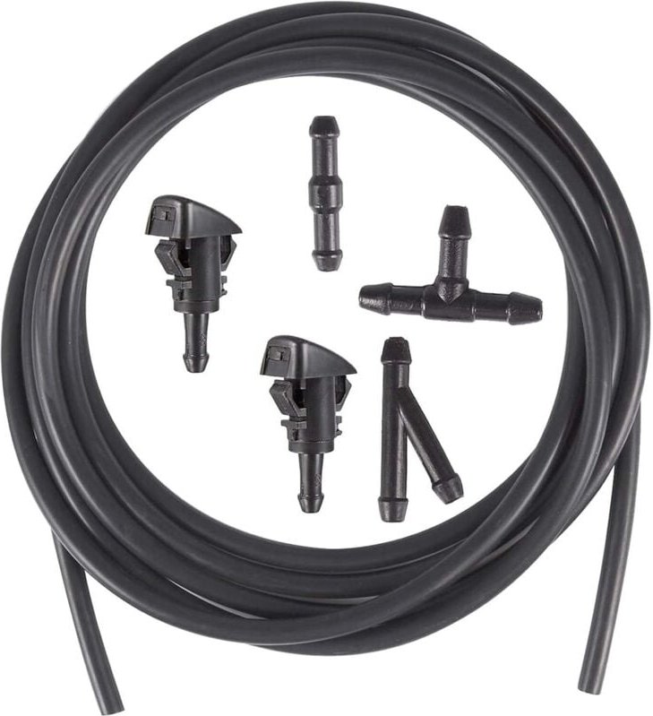 2 Sprühdüsen für die Scheibenwaschanlage, kompatibel mit Dodge, Jeep, Ram, Flüssigkeitsschlauch im Lieferumfang enthalte...