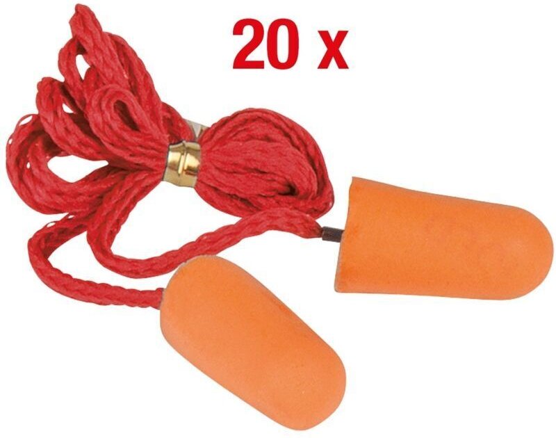 Ohrstöpsel PU, mit Schnur, 20 Paar