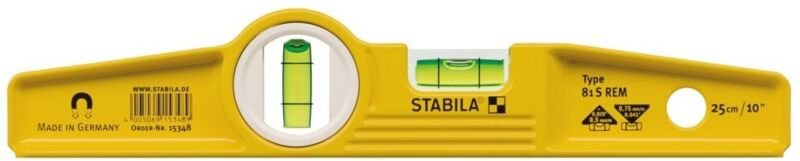 Stabila Messgeräte - Stabila Wasserwaage Type 81 s rem Torpedo Aluminium Messwerkzeug 25cm mit Tasche, Ausführung: 81 s ...