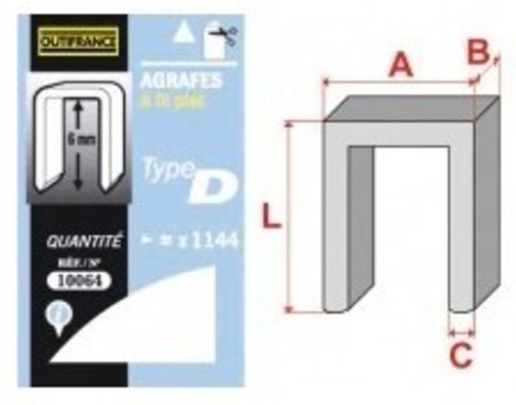 Heftklammern Outfit Nr. 34 8 mm, Packung 5000 Stück