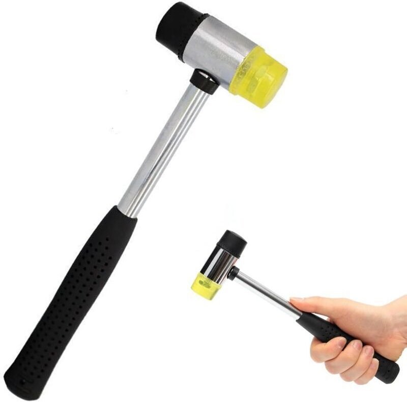 Gummihammer, kleiner 25-mm-Nylonhammer mit rutschfestem Gummigriff, geeignet für Schmuckherstellung, Heimwerkerarbeiten ...