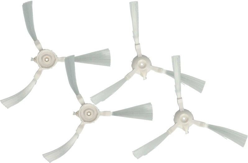 4x Rundbürste kompatibel mit Tefal Explorer 20 RG6875WH, RG6825WH Saugroboter - 4 x Seitenbürsten, Bürstenset - Vhbw