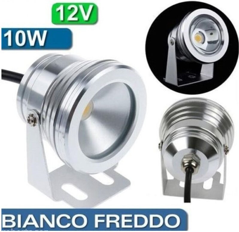 Trade Shop Traesio - Trade Shop - 10W 12V cob LED-Strahler Kaltweiß Outdoor IP65 Wasserdicht -