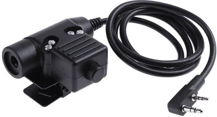 Memkey - U94 Kenwood 2-poliger Push-to-Talk-PTT-Anschluss für Airsoft Walkie Talkie Z113-KEN