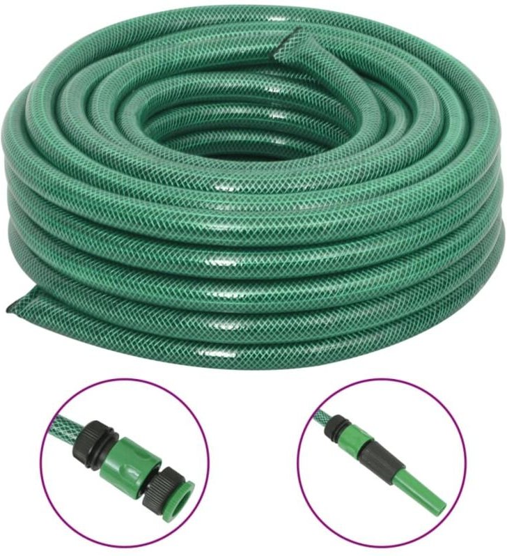 Gartenschlauch mit Kupplung-Set Grün 0,75' 50 m pvc Vidaxl
