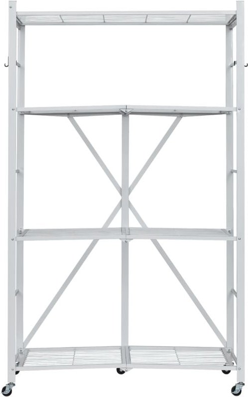 Mophorn 4-stufiges, klappbares Regal mit Rollen, 53x91x152 cm, robustes faltbares Regal ohne Montage, vielseitiges Stand...