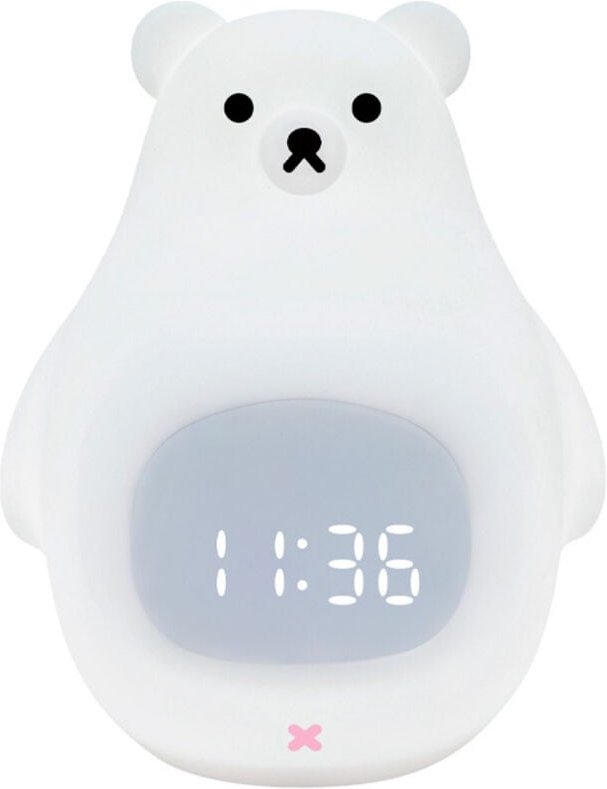 Bären-Nachtlicht, süßer Wecker für Kinder, tragbares BPA-freies Elternlicht aus weichem Silikon, über USB wiederaufladba...