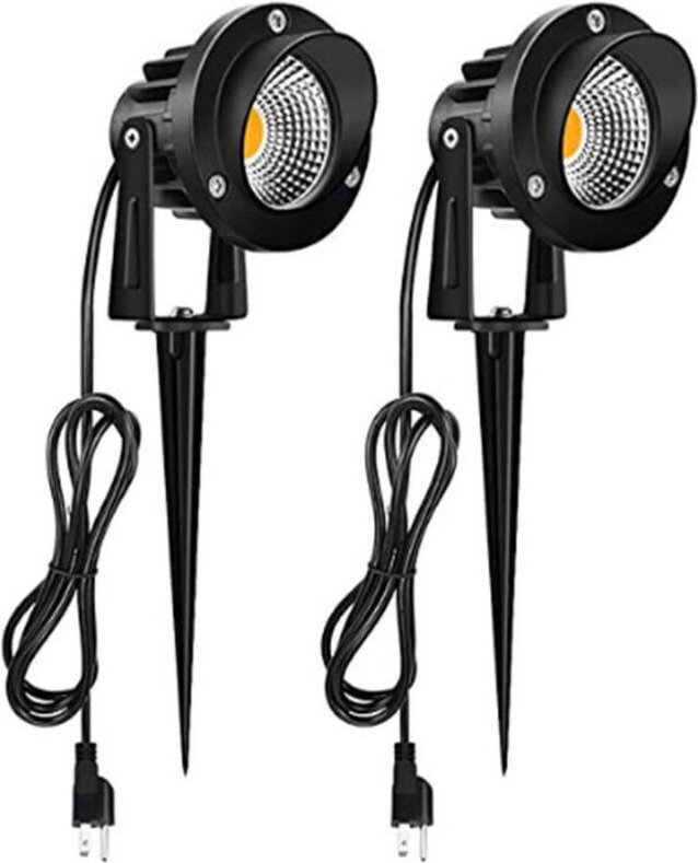 LED Außenstrahler LED 7W 220V COB Chip, Einbau LED Gartenlampe, Outdoor Erdspießlampe Warmweißes Licht 3000K Vielseitig ...