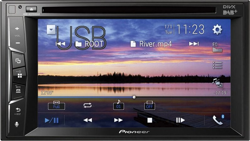 AVH-A3200DAB Doppel-DIN Moniceiver dab+ Tuner, Bluetooth®-Freisprecheinrichtung, Anschluss f - Pioneer