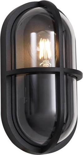 Outdoor-Wandleuchte schwarz oval IP65 - Target