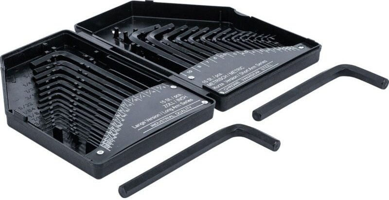 Bgs Technic - Winkelschlüssel-Satz Zollmaße/metrisch Innensechskant 30-tlg.