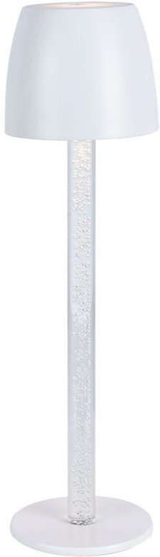 V-TAC 3W LED Tischleuchte Schwarz und Transparent Wiederaufladbar, Touch Dimmbar Warmweiß