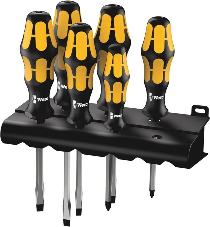 Schraubmeissel-Satz 6tlg. Schl./PH m.4kt. - Wera