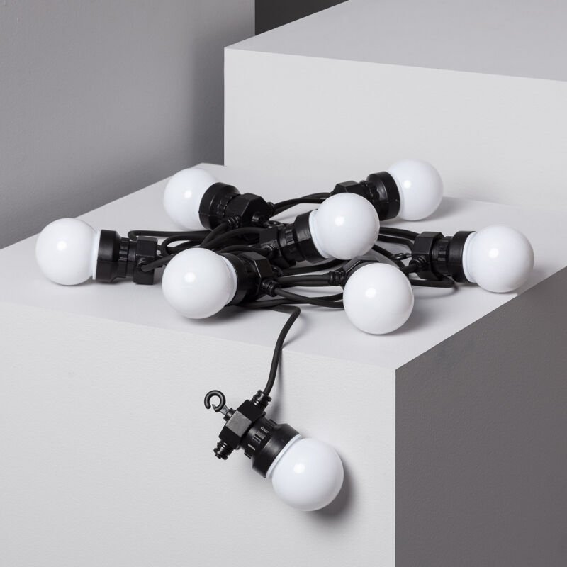 LED-Girlande aus Glühbirnen Aussen Solar Kuiper 7m Weiß