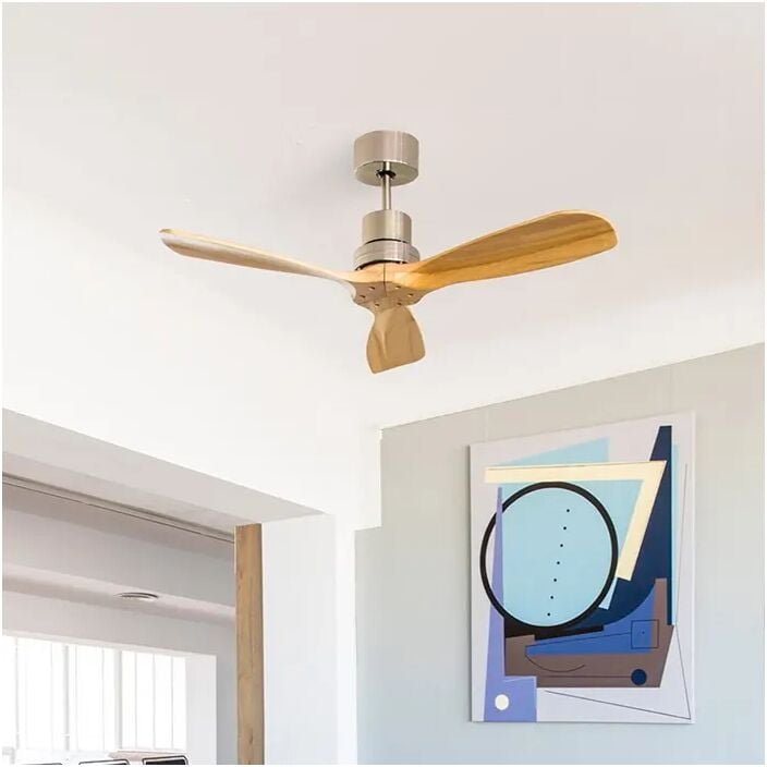 Deckenventilator ohne Licht nickel matt/kiefer mini lantau