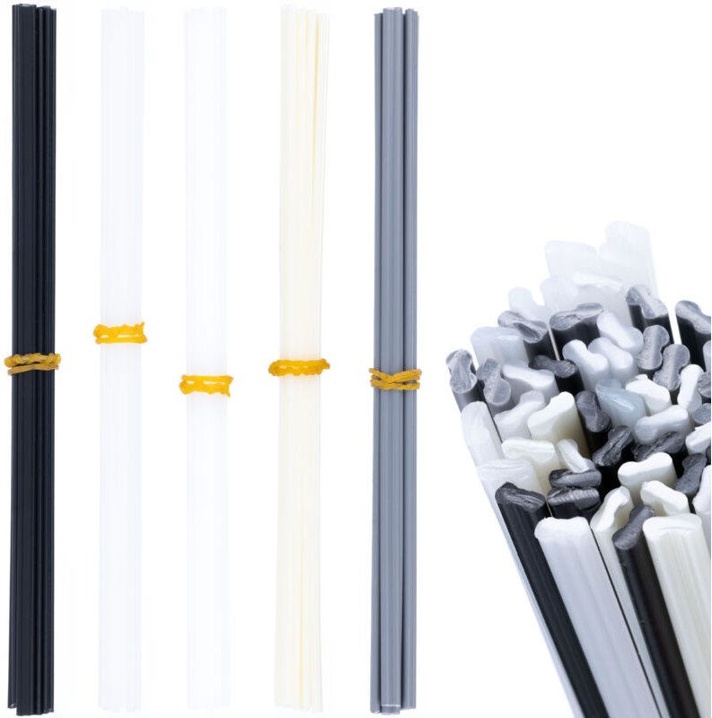 Prowelder Kit Mini Rosfix: Kompletter Satz Bindemittel zum Schweißen von Kunststoff (5 Typen - 2x PP, PE, ABS, PVC)