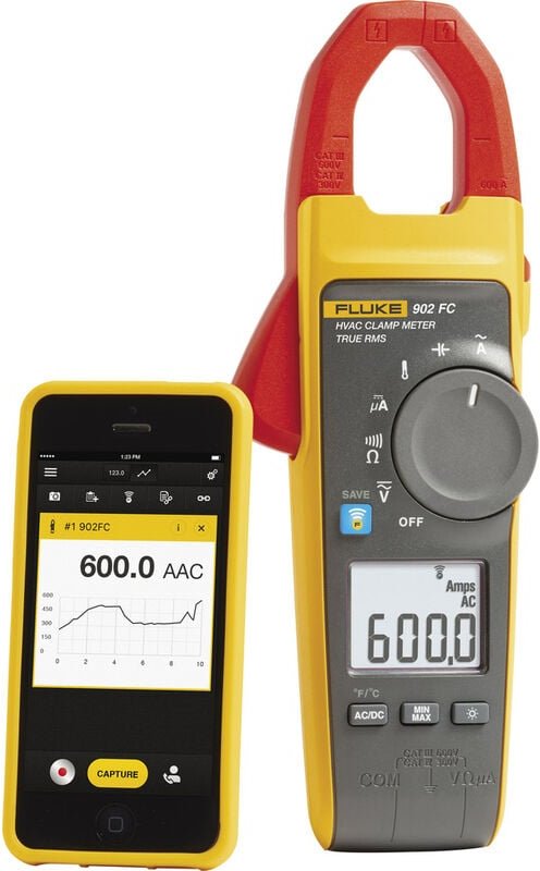 902 fc Stromzange, Hand-Multimeter digital cat iii 600 v, cat iv 300 v Anzeige (Counts): 600 - Fluke