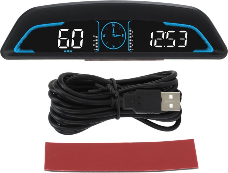 Jeffergarden Velocímetro GPS Digital con pantalla HUD Universal para coche, alarma de velocidad, ajuste automático de br...