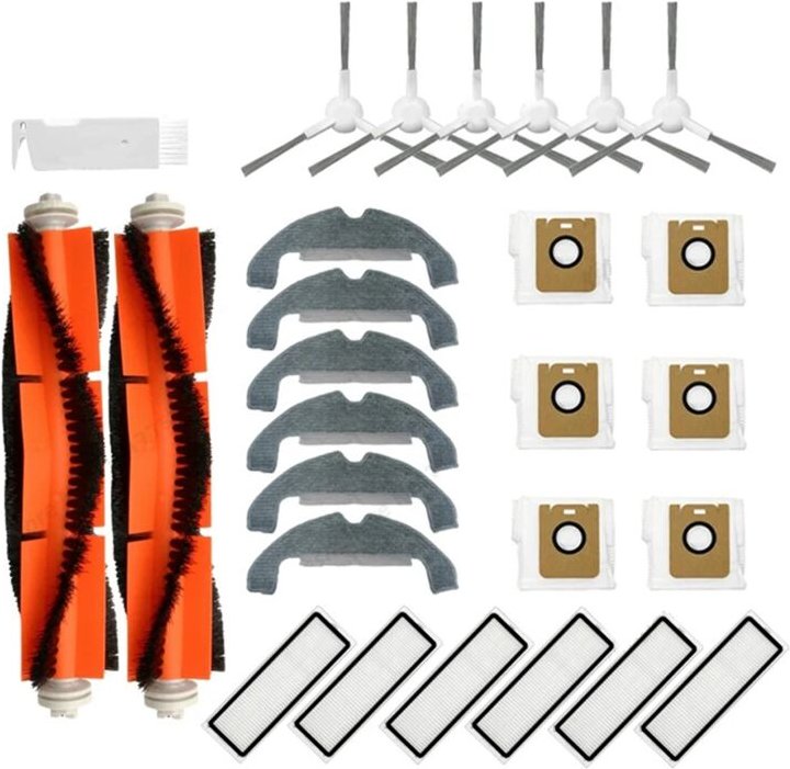 Für Bot D9 Plus Wichtigsten Seite Pinsel Hepa-Filter Mopp Tuch Staub Tasche