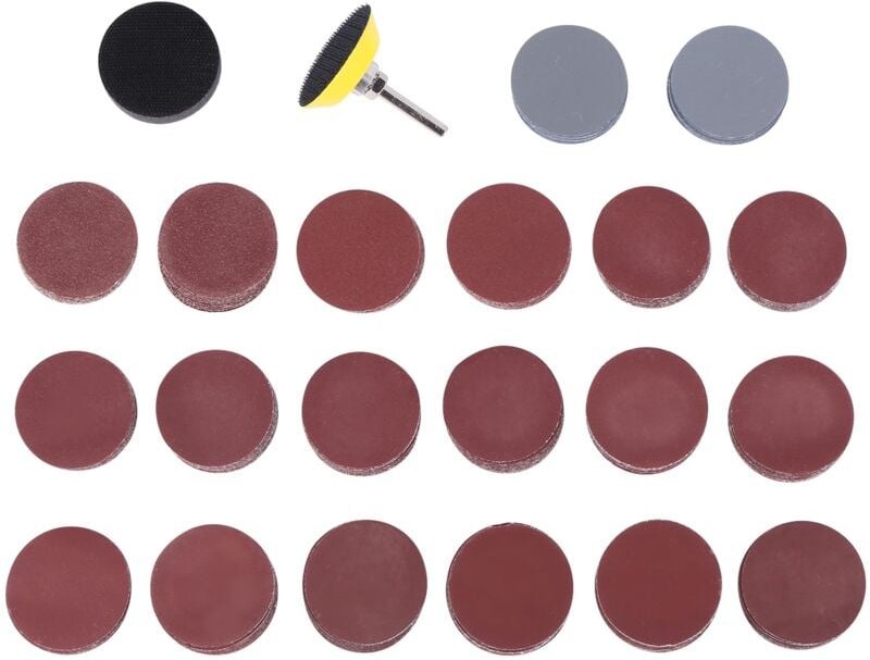 200 Stücke 50Mm 2 Schleifscheibe Schleifscheiben 80-3000 Grit Papier mit 1 Schleifpolitur Pad Platte + 1/4 Schaft für Dr...