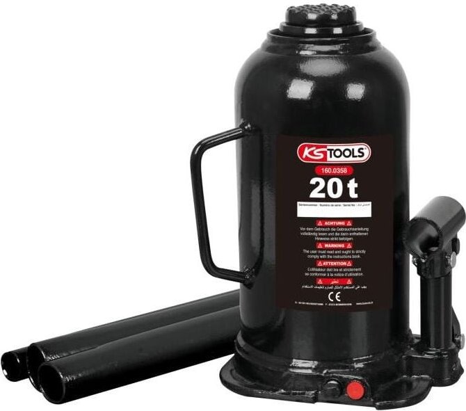 KS Tools - Hydraulischer Flaschenheber, 20t - 160.0358