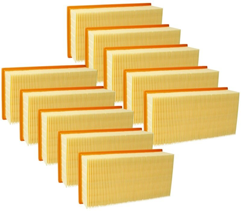vhbw Filterset 10x Staubsaugerfilter Ersatz für Flex 259.307 Filter für Staubsauger - Hauptfilter, Flachfalten-Filter