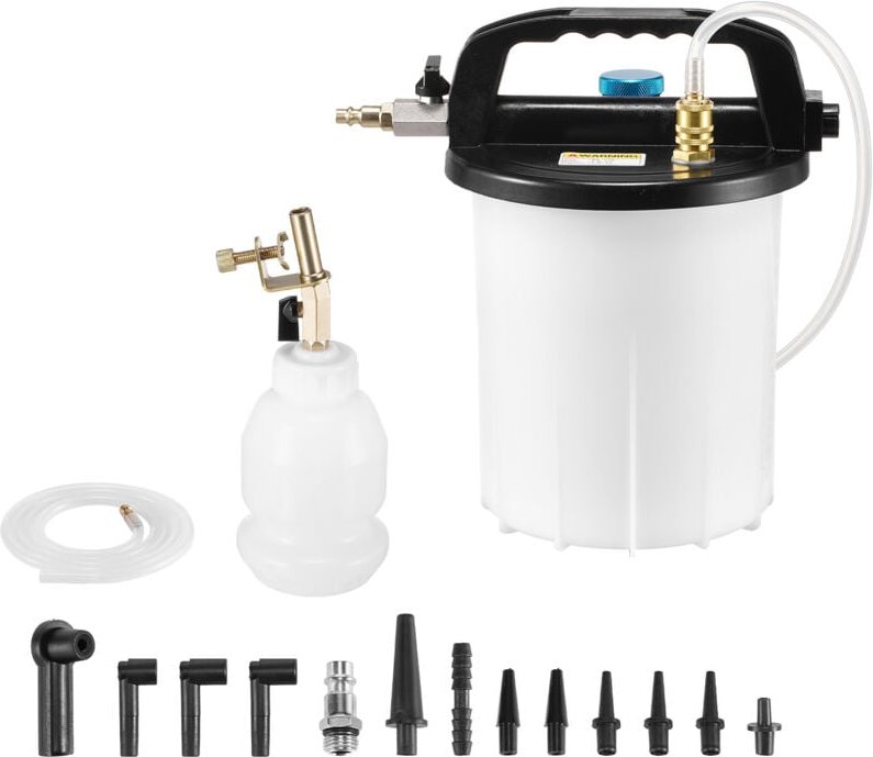 Mophorn - 3-Liter-Bremsentlüftungsset, Bremsflüssigkeitsabsauger mit 1-Liter-Siphon-Nachfüllflasche, 13 Schlauchverbinde...