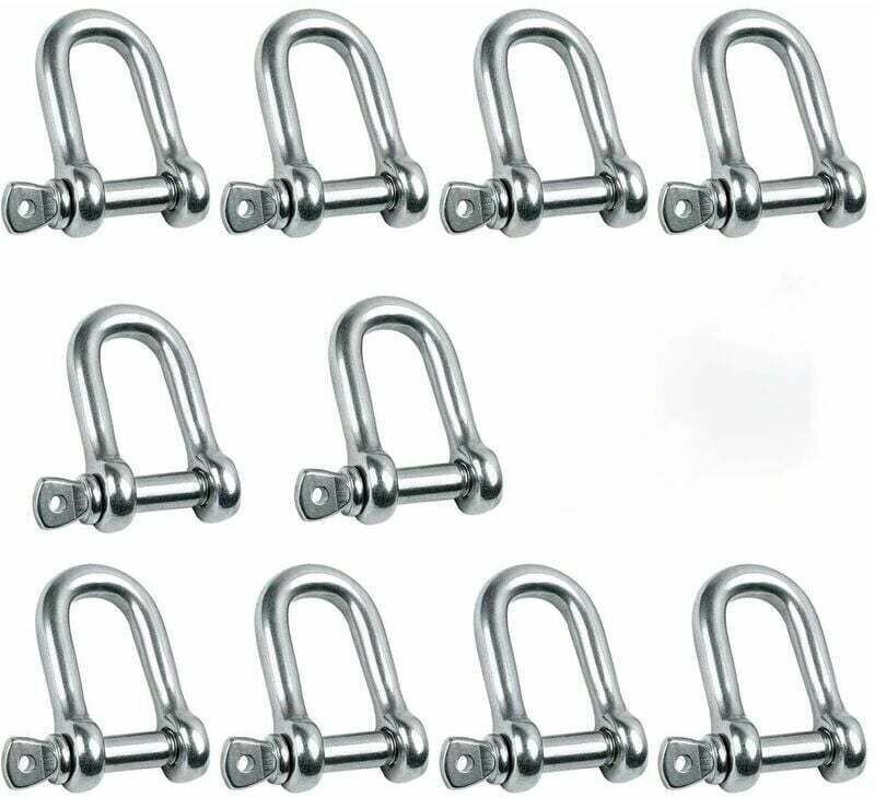 M5 Edelstahlschäkel, gerade, Edelstahlarmband (10 Stück)