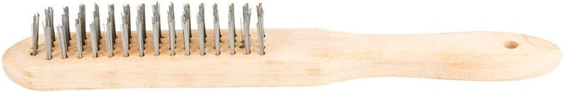 4-reihige Drahtbürste, Holzgriff
