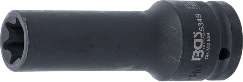 BGS 5349 Kraft-Steckschlüssel-Einsatz E-Profil, ti ef, Innenvierkant 20 mm (3/4"), SW E24 mm