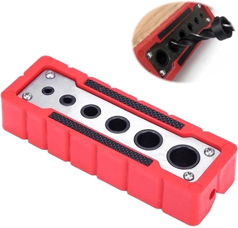 Bohrführung, 2/4/6/8/10/12 mm Bohrschablone, Bohrführung, für rechtwinkliges und präzises Bohren mit praktischer Lochsuc...