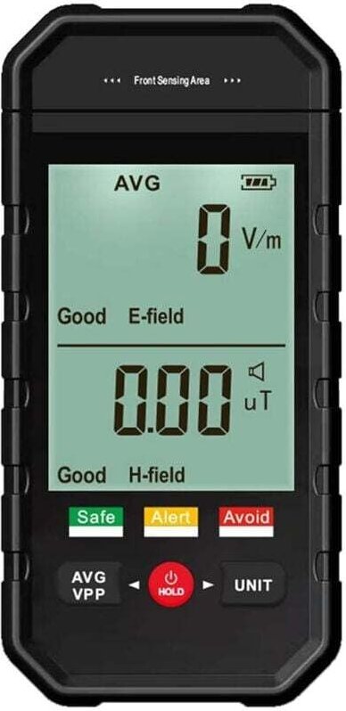 Elektromagnetischer Feldstrahlungsdetektor mit hintergrundbeleuchtetem LCD-Display, automatischem Alarm, tragbarer EMF-T...